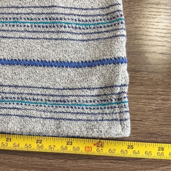 Mens Chereskin Knitted Large Gray & Blue Polo - Picture 6 of 8